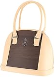 SEBASTIAN STURM Handtasche ABBEY | Gefertigt aus Echtholz Typ Räuchereiche und Rindleder | Henkeltasche Nude | By