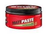 BRISK Mattpaste, 6 x 100 ml, Haarwachs mit Hopfen-Extrakt, Pomade, Styling-Creme für Männer, mattes Haargel, fixiert die Frisur, Herrenpflegeproduk