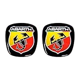 Abarth 32010 Aufkleber 3D Logo vorne + hinten offizielles Wappen für Fiat 500