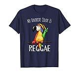 Meine Lieblingsfarbe ist Reggae Lässiger Rasta Papagei T-S