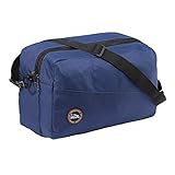 Cabin Max - Rio Stowaway Handgepäck 40 x 25 x 20 cm wasserfeste Schultertasche perfekt als Zweitgepäck für Ryanair Flüge 20 Liter mit Sicherheitsgewebe Organisationsfach(Blau)