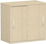 Gera Möbel Schranksystem Flex Schiebetürenschrank, Holzdekor, ahorn/ahorn, 80 x 42.5 x 79.8