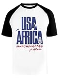 We Are The World Music Baseball T-Shirt Herren Damen Unisex Weiß Rundhals Kurze Ärmel Bio-Baumwolle Tee Men's White XXXL
