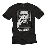 Charles Bukowski T-Shirt für Herren Zitat FIND What You Love schwarz Größe XL