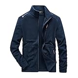 GYZX Winter Fleecejacke Parka Mäntel Männer Casual Bomber Outwear Frühling Dicke warme Jacke Männer (Color : Blue, Size : XL Code)