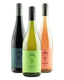 SCHORLEFRANZ® Probierbox Franz | 3er-Set Aus Franz Weißwein, Rotling & Rotwein | Perfektes Wein Geschenk | Vegan & Made In Germany (Je 0,75l)