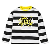 Borussia Dortmund Unisex Baby BVB Longsleeve Streifen Kleinkind T-Shirt-Satz, schwarz, 86/92