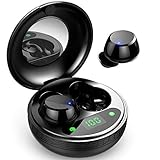 Bluetooth Kopfhörer, lecover In Ear Kopfhörer Kabellos Mini Leicht Wireless Headset Bluetooth 5.0 mit Stereo Deep Bass, CVC8.0 Noise Cancelling Sport Earbuds mit Mikrofon, IP7 Wasserdicht, Ladebox