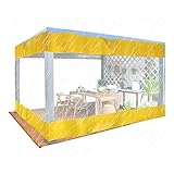 JIANFEI Abdeckplane Transparente Plane, Draussen Garten Terrasse Wetterfest Startseite Mit Ösen, Hängend PVC Warm Halten Vorhang Teilung, 54 Größen, Anpassbar (Größe : 3X3.5M)