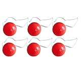 NUOBESTY 12 Stücke Rote Clown Nasen LED Leuchtende Clownnase Kinder Erwachsene Halloween Karnevel Fasching Kostü