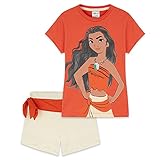 Disney Schlafanzug Mädchen Kurz, Moana Kinder Schlafanzug Mädchen 92 - 152 (2-3 Years, Red)