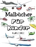 Malbücher Für Kinder. Flugzeuge: Passagierflugzeug