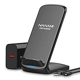 NANAMI Fast Wireless Charger, Handy-induktionsladegeräte (mit USB ladegerät Quick Charge 3.0 Adapter) für iPhone 13/12/11/XS MAX/XR/X/8+, 10W Qi Induktive Ladestation für Samsung Galaxy S21 S20 S10 S9