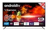 Cello ZG0256 65 inch 4K Ultra HD Smart Android TV with Freeview Play, Google Assistant, Google Chromecast, 3 x HDMI and 2 x USB Made in the UK (2021 model)