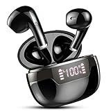 Bluetooth 5.2 Kopfhörer, In Ear Kopfhörer Kabellos mit Mini Ladekoffer, LED Digitalanzeige, In Ear Ohrhörer mit HiFi Stereo Sound Integriertem Mics, Kopfhörer Sport IP7 Wasserdicht, 40 Std. Sp
