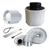 NICEGROW.de Abluft-Set Air Set Belüftung 100 mm Rohrventilator 102 CBM/h AKF 150 CBM/h Grow