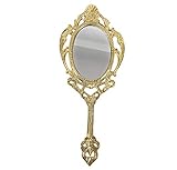 zeitzone Handspiegel Prinzessin Gold Barock Schminkspiegel Antik-Stil Karneval Hallow