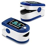 NAUC Finger Puls Oximeter Blutdruckmessgerät SpO2 Pulsmessgerät Blut Sauerstoff OLED