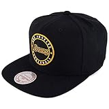 Mitchell & Ness Los Angeles Lakers Circle Patch Team Snapback Cap, black