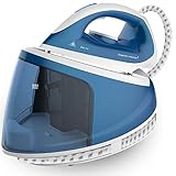 Tristan Auron Dampfbügelstation Elite 6.0 mit 350g/min Dampfstoß - variabler Dampf bis 135 g/min I 6 bar Dampfdruck I 2400 W 1.2 L Wassertank abnehmbar (Blau)