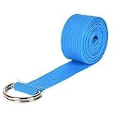 HuaShslt 180cm Sport Yoga Strap Durable Baumwollübungsrieme Einstellbare D-Ringschnalle Gibt Flexibilität for Yoga ausdehnt Pilates Yoga-Zubehör Yoga-Träger (Color : Blue)