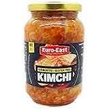 Euro-East Kimchi 6er-Pack im Glas, eingelegter Kohl im koreanischen Stil, vegan, glutenfrei, mittlere Schärfe für europäischen Geschmack (6x460g)