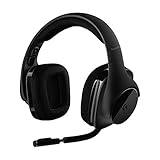 Logitech G533 kabelloses Gaming-Headset, 7.1 Surround Sound, DTS Headphone:X, 40mm Treiber, 2.4 GHz Wireless, Noise-Cancelling Mikrofon, Wireless Verbindung, 15-Stunden Akkulaufzeit, PC/Mac - Schw