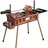 GAOJINXIURZ Holzkohle Doppel Thick Grill Holzkohlegrill aus Edelstahl Grill Home Garten Grill Outdoor-Camping-Räucherofen Geeignet for 5-8