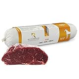 Pferd - Pure Fleischrolle | Duo-Rolls 2x400g --- 6 STÜCK | Hundefutter Nassfutter von Ritzenberg