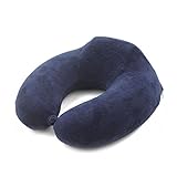 LSX U-förmige Nackenkissen Portable Reisekissen Büroraum Memory Foam Leichte weiche Kissen Nackenstützenkopf Kissen (Color : Blue)