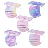 YpingLonk 50 Stück Kinder Einweg Mundschutz Multifunktionstuch Bedruckt Einmal Mundschutz Bunt 3-lagig Mund Nasenschutz Sterne Motiv MNS Tücher Halstuch Jungen M