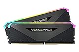 Corsair Vengeance RGB RT 32 GB (2 x 16 GB) DDR4 3.200MHz C16 Arbeitsspeicher (Dynamische RGB-Beleuchtung, Optimiert für AMD 300/400/500 Series, Kompatibilität mit Intel 300/400/500 Series) Schw