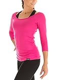 Winshape Damen Fitness Yoga Pilates 3/4-Arm Shirt WS4, Pink, Gr. L