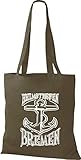 Krokodil Stoffbeutel Heimathafen Bremen Kiez Baumwolltasche, Beutel, Shopper Umhängetasche, Farb