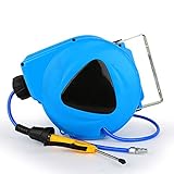 Dfghbn Schlauchtrommel Hochdruckautomatische Einziehbare Schlauch Rolle Autowäsche Auto Reparatur Schönheitsausrüstung Gartenschlauch Rolle (Farbe : Blau, Size : 10m)