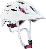 ALPINA Unisex - Kinder, CARAPAX JR. Fahrradhelm, white polka dots, 51-56