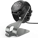 TUSITA Ladestation Kompatibel mit Garmin Fenix 6 6S 6X Pro 5X Plus,Forerunner 945 45 45S 245,Vivosport,Instinct,Vivoactive 3 4 4S, Aluminium Ladekabel für Vivomove 3 3S Luxe,Venu Sq,Approach S10 S60