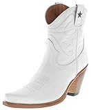 FB Fashion Boots Damen Cowboy Stiefel 2498 Blanco Westernstiefel Lederschuhe Weiss (38 EU, Blanco)