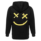 XIAOYAO Herren Basic Kapuzenpullover Sweatjacke Pullover Hoodie Sweatshirt (XXXL(Höhe:185-190CM-Gewicht:75-85KG), Schwarz)