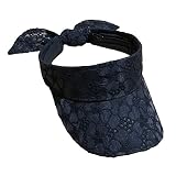 HMHMVM Sommer Spitze Visiere für Frauen Mädchen Strandkappe Verstellbare Blumen Sonnenblende Hüte für Reisen Outdoor Tennis Camping