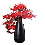 LZJKFY Künstlicher Baum Machen Sie Leben Besser Künstliche Bonsai Baum Künstliche Pflanze Dekoration, Topfpflanzen Künstliche Zimmerpflanzen für Dekoration, Desktop Display Kunstpflanzen Bonsai B