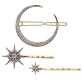 Timagebreze Vintage Mond Schneeflocke Star Haar Spange Bobby Pins - Frauen Damen lloy Barrettes Haar Nadel Seite Clip Haar Schmuck