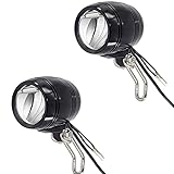 F-Mingnian-rsg Updated Dynamo Bike-Licht mit Parklicht, und den Knopf einschalten AC6V 2.4W. LED-Fahrrad-Dynamo-Licht langlebig (Color : Two Pieces)
