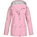 Orgrul Regenjacke Damen, 100% Wasserdicht, Atmungsaktiv Regenmantel Travel Regen Poncho Regen Zubehör für Damen Herren Regenbekleidung Regencape für Wandern Radfahren Camping Reisen 1AA2 (S, Rosa)