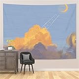 YYRAIN Nordic Mountains Ölgemälde Tapete Wand Hintergrund Tuch Home Wohnzimmer Schlafzimmer Tapisserie Multifunktionale Tischdecke Bettdecke 59x39 Inch{W150xH100cm}