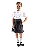 GW CLASSYOUTFIT® 2 x x Mädchen Kinder Uni (2 Stück) Polo-T-Shirt Schul-Shirts Uniform PE Top Gym Tops, 2 x Weiß, 7-8 J