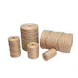 uyeoco Juteseil Hanfseil, Jute Seil,50/100/200M Gartenseil Sisalseil Jute-Schnur Juteschnur Jutekordel Tauwerk Outdoorseil Seilwer (Color : A, Size : 20mm-10m)