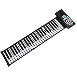 49 Standard-Key-Roll-Up-Piano, E-Piano-Soft-Keyboard-Piano für Anfänger LED-Display Faltbares Piano mit Kopfhöreranschluss, Lautsprecheranschluss und MIDI