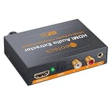 Neoteck 4K x 2K HDMI Audio Konverter Splitter Lautstärkeregler HDMI zu Optisch SPDIF Toslink Konverter Verteiler Digital zu Stereo R/L Audio Wandler für Apple TV Blu-ray Xbox One Sky HD Box PS3 PS4