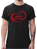 Valentinstag - Willst du Mich heiraten? Herz - S - Schwarz - Antrag Hochzeit - L190 - Tshirt Herren und Männer T-S